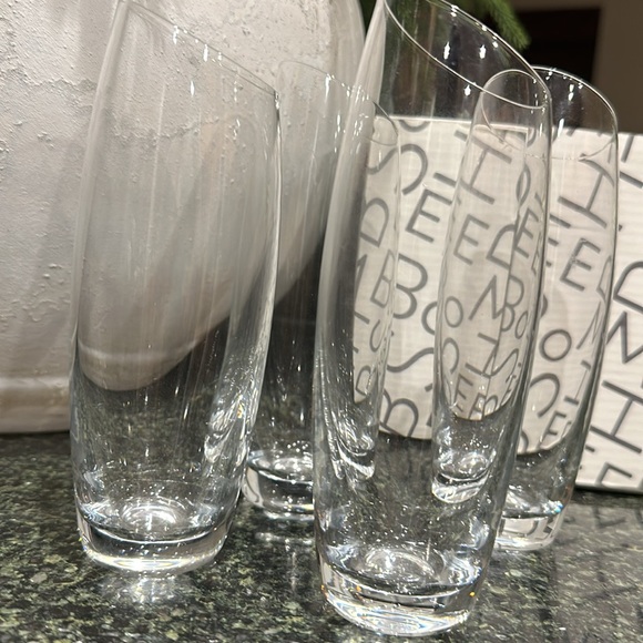 BOMSHBEE 4pc SLOAN champagne, flutes new with box Christmas gift new years - Picture 5 of 8